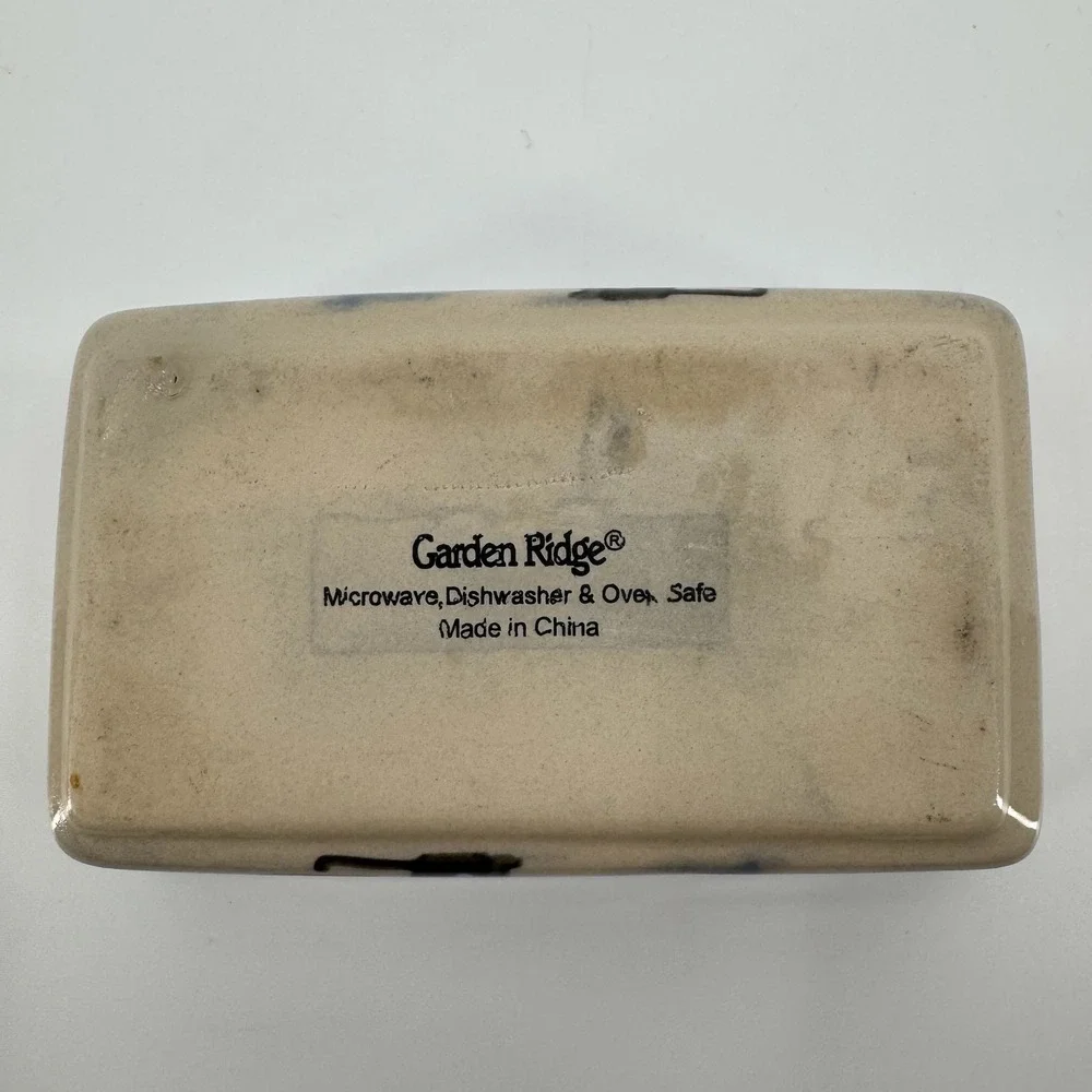 Vtg Garden Ridge Christmas Cats Mini Loaf Pan Ceramic Winter Baking Dish Holiday